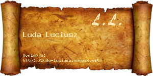 Luda Luciusz névjegykártya
